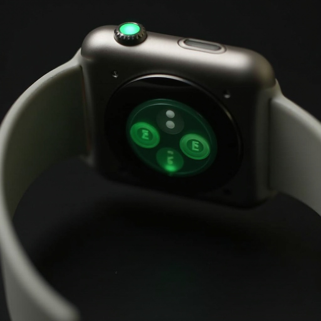 green light on back of apple watch