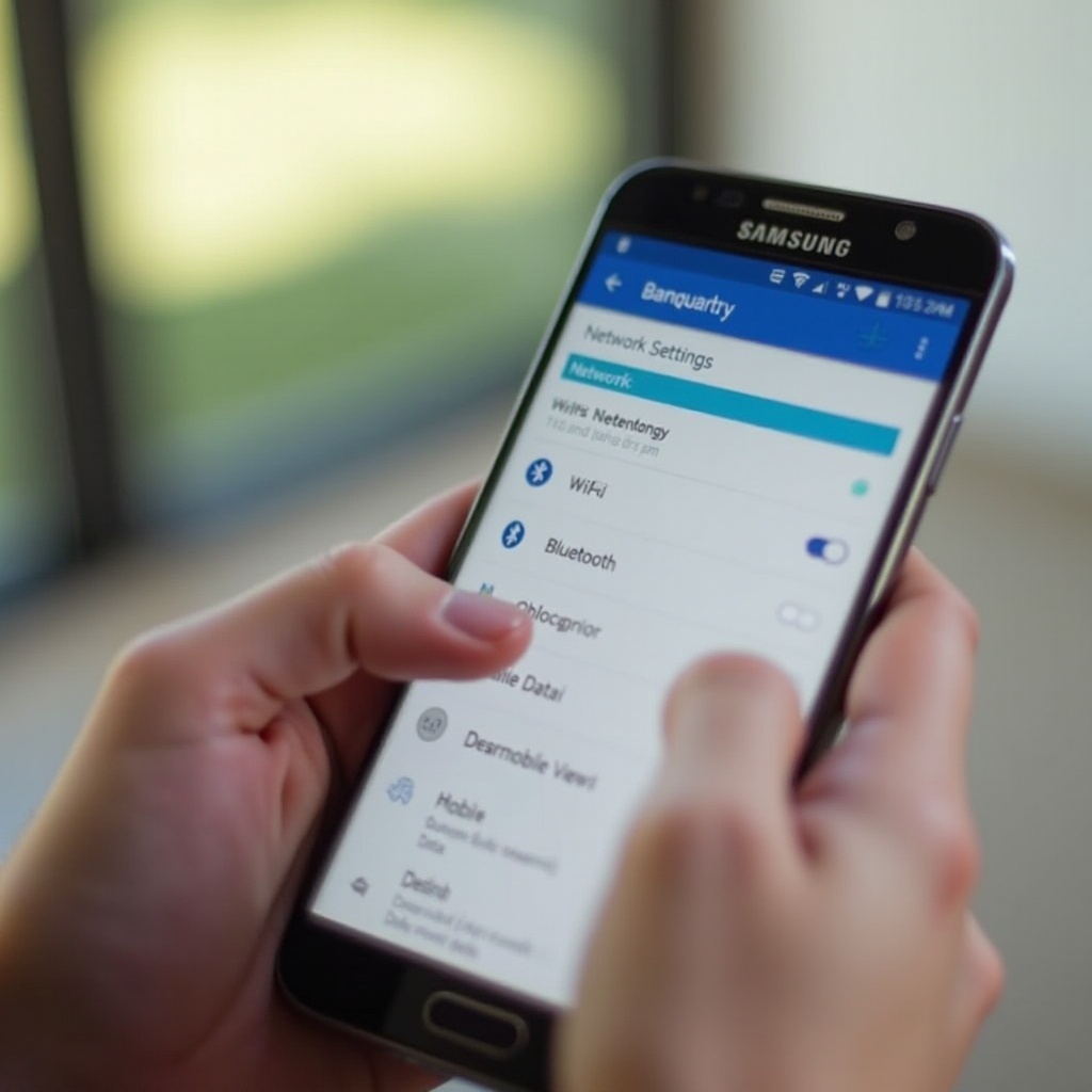 how to do reset network settings on samsung