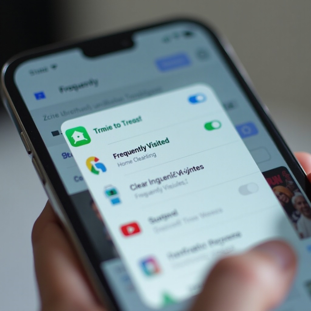 how to clear frequently visited on iphone